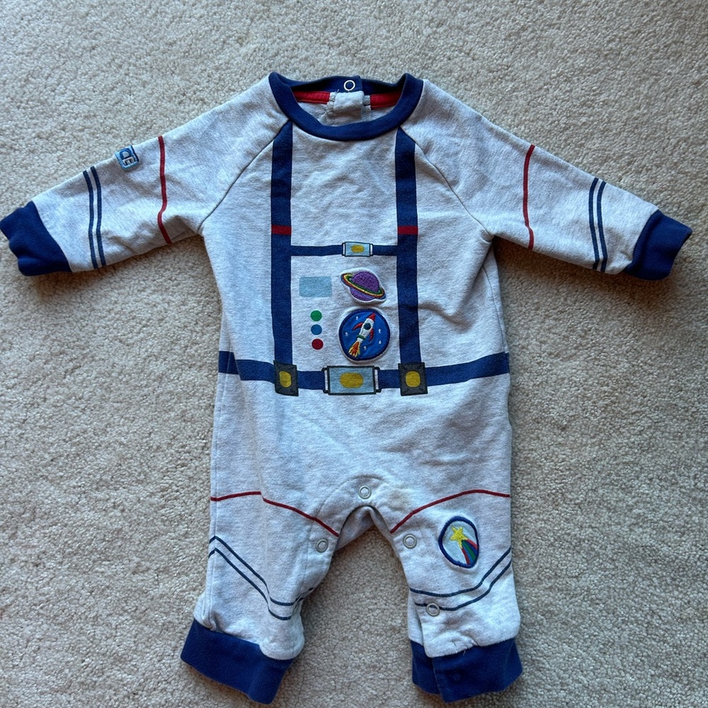 Baby Boden astronaut one-piece, size 3-6 months